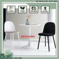 Ghế ăn, cafe Nerd nệm vải nhung khung nhựa nhiều màu TM183