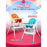 Ghế ăn dặm cho bé babyhop thiết kế chân điều chỉnh độ cao, kèm mặt bàn, gấp gọndành cho bé từ 6 tháng chịu lực tới 70kg
