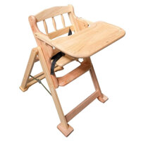 Ghế ăn dặm cho bé bằng gỗ an toàn và tăng giảm chiều cao dễ dàng 3 cấp độ, ghế ăn bột bằng gỗ gấp gọn