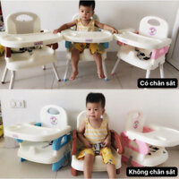 Ghế ăn dặm cho bé gấp gọn đa năng 3in1 có dây dai an toàn mặt bàn tháo rời tiện đi du lịch