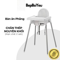 Ghế ăn dặm cho bé, ghế ăn dặm cao cấp, chân liền, bàn ăn phẳng, có gác chân gỗ  - Bếp Bố Yêu 1.0