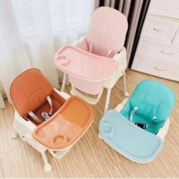 Ghế ăn dặm cho bé Hanbei + Đệm + Bánh xe chính