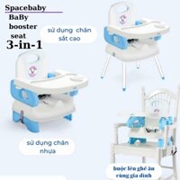 Ghế ăn dặm cho bé* Space BaBy * chính hãng 3 trong 1 gấp gọn tiện lợi nhựa ABS 2025