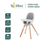 Ghế ăn dặm cho bé từ 6 tháng tuổi, bằng đệm bọc vải,chân bằng gỗ Tixi Kinderkraft (Màu ghi)