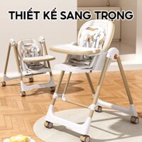 Ghế Ăn Dặm Cho Bé,Ghế Ăn Dặm Gấp Gọn Đa Năng Tích Hợp Nôi Lắc Có Bánh Xe Điều Chỉnh Độ Cao Chất Liệu Cứng Cáp An To