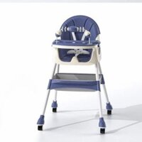Ghế ăn dặm có bánh xe cao cấp BWBC-E500 Baby high chair Xanh-Kem 250002500 - Everest Kid