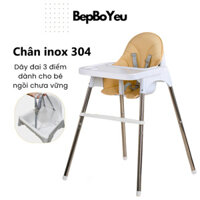 Ghế ăn dặm có dây đai cho bé mới tập ngồi, ghế tập ăn dặm cho bé từ 5 tháng - Bếp Bố Yêu - BBY203