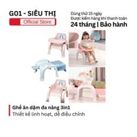 Ghế ăn dặm đa năng G01 kiêm ghế gội đầu 3 trong 1 cho bé tiện lợi an toàn và dễ dàng sử dụng