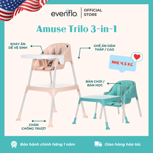 Ghế ăn dặm Evenflo Amuse Trilo 3-in-1 Jade