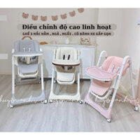 ghế ăn dặm HIGH CHAIR điều chỉnh độ cao linh hoạt , UMOO NẰM NGẢ 05145 có bánh xe gấp gọn giá rẻ. Ghế ăn dặm cho bé