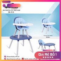 Ghế ăn dặm kèm bàn học, tập viết, tập tô màu cho bé