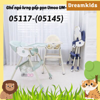 Ghế ăn dặm Umoo cho bé có NGẢ LƯNG - GẬP GỌN - BÁNH XE - 05117