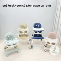 GHẾ ĂN DẶM UMOO CÓ BÁNH XE GẤP GỌN  UM- 04144
