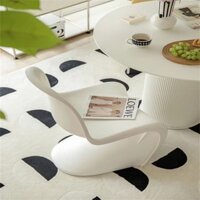 Ghế ăn đơn giản phong cách châu Âu, ghế nhựa có tựa lưng cho gia đình