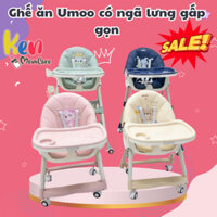 GHẾ ĂN GẤP GỌN CÓ BÁNH UMOO CHÍNH HÃNG UM-05145 ( có ngã lưng gấp gọn )