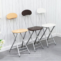 Ghế ăn gấp gọn, ghế xếp gỗ tựa lưng tiết kiệm diện tích, decor phòng khách, làm việc, sân vườn.