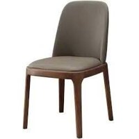 Ghế ăn Grace không tay màu óc chó, nệm xám 560 x 450 x 810mm