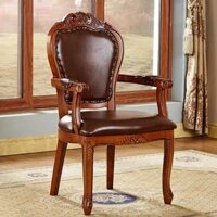 Ghế ăn kiểu Châu Âu ghế kiểu Mỹ Ghế bành Ghế bành gỗ vững chắc ghế bành khách sạn kiểu Châu Âu