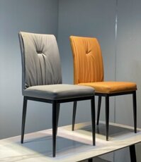 Ghế ăn Line dáng vuông truyền thống bọc da đẹp