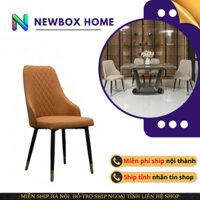 Ghế ăn Sheraton Trám Newbox Home nhập khẩu nguyên chiếc Bọc Da Pu, Chân Sắt Sơn Tĩnh Điện sang trọng GN-07