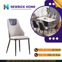 Ghế ăn SPOT Newbox Home nhập khẩu nguyên chiếc Bọc Da Pu, Chân Sắt Sơn Tĩnh Điện sang trọng GN-16