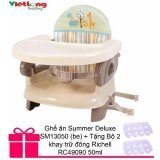 Ghế ăn Summer Deluxe SM13050 (be) + Tặng Bộ 2 khay trữ đông Richell RC49090 50ml