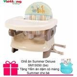 Ghế ăn Summer Deluxe SM13050 (be) + Tặng Yếm ăn dặm có máng Summer cho bé