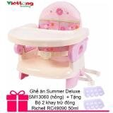 Ghế ăn Summer Deluxe SM13060 (hồng) + Tặng Bộ 2 khay trữ đông Richell RC49090 50ml