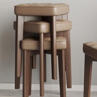 Ghế ăn túi mềm bằng gỗ rắn ghế gia đình ghế gỗ tối giản hiện đại ghế phòng khách ghế dài có thể xếp bàn ăn