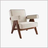 Ghế Armchair Khung Gỗ Bọc Da Nỉ - GA91