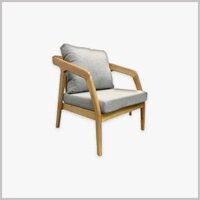 Ghế Armchair Khung Gỗ Bọc Da Nỉ - GA81