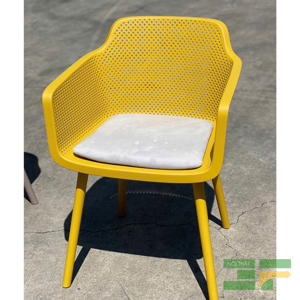 Ghế Aster chân sắt, mặt ghế bọc nệm da PU GCF041