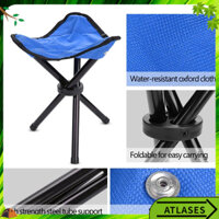 Ghế ba chân gấp di động để cắm trại ngoài trời đi bộ câu cá dã ngoại du lịch BBQ  Atlases~