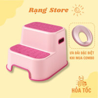Ghế bậc thang cho bé đa năng NUMbaby ghế kê chân Toilet cho bé để chân bồn cầu gác chân cho bé chống táo bón (bậc hồng)