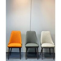Ghế Bàn Ăn Cơm Gia Đình Louis T90, Bọc Da PU, Chân Sắt Sơn Tĩnh Điện. Nhập Khẩu Cao Cấp Sang Trọng Hiện Đại- Ảnh Thật