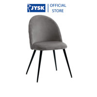 Ghế bàn ăn  JYSK Kokkedal  kim loạipolyester  nhiều màu  R52xS54xC84cm - Xámđen