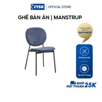 Ghế bàn ăn | JYSK Manstrup | kim loại/ vải polyester | xanh/đen | R48xS61xC84cm