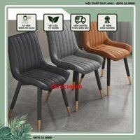 Ghế bàn ăn nhập khẩu, ghế ngồi bàn trang điểm phong cách hiện đại loft sọc 02