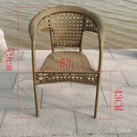 Ghế Ban Công, Ghế Tựa Lưng, Ghế Mây Nhỏ Ngoài Trời Đơn, Ghế Thư Giãn Cho Người Già Chuyên Dụng Gia Dụng KWYE