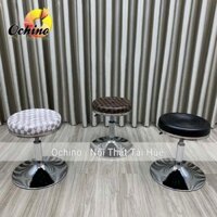 Ghế Bàn Phấn Bọc Da, Ghế Xoay Chân Thấp 30-50Cm Mẫu Tròn Xoắn (Có Sẵn)