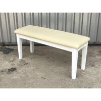 Ghế băng dài B02 khung gỗ màu trắng