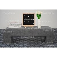 Ghế Băng Dài Chữ U Màu Xám Lông Cừu FOREVER 84, Ghế Chờ Sofa Mini 100x30x30CM - Bọc Mút Dày Dặn