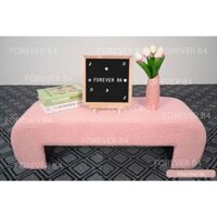 Ghế Băng Dài ChữU  Màu Hồng FOREVER VN, Ghế Chờ Sofa Mini tối giản 100x30x30CM - BAO ĐỔI 100%