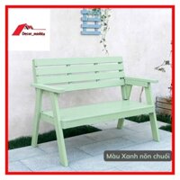 Ghế Băng Dài Có Tựa,Băng Công Viên Trang Trí Sân Vườn Ngoài Trời Gỗ Thông nhập,Phủ Sơn Pu Chống Ẩm Mốc