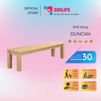 Ghế băng gỗ vân veneer sồi hiện đại SMLIFE Duncan | D122,9 x R38,1 x C45,8cm | gỗ Cao Su và Veneer Sồi