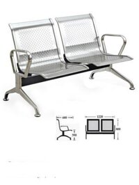 Ghế băng inox 02A BC2-2I DP00576