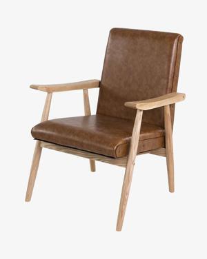 Ghế bành da Alfred 64.5cm