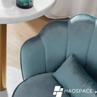 Ghế bành nhung giấy đường có chân vàng-BS0051