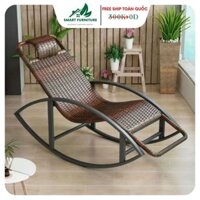 Ghế bập bênh con thoi thư giãn giả mây khung thép cao cấp chắc chắn sử dụng phòng khách ban công /Smart Furniture