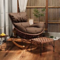 Ghế Bập Bênh Ghế Bập Bênh Lười Ghế Mây Gia Dụng Ngoài Trời Thư Giãn Phòng Khách Ghế Đơn Ban Công Ghế Thư Giãn Có Thể Nằm